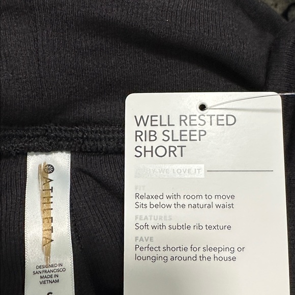 🦎 NWT Athleta Well Rested Rib Sleep Short - Picture 3 of 4
